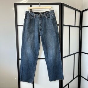 [34] G-Unit Vintage Men’s Waistband Baggy Heavyweight Denim Blue Relaxed Jeans